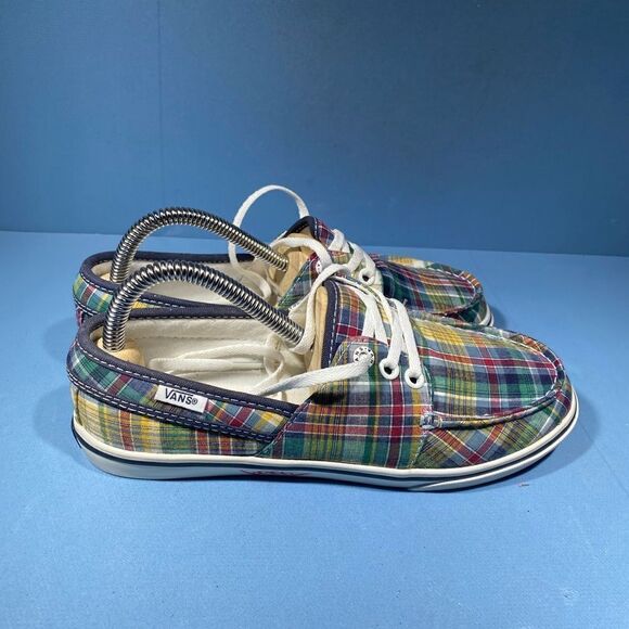 Vans OFF THE WALL classic Plaid Shoe, Women Sz 7, Classic Canvas Skate Sneaker - Picture 2 of 8